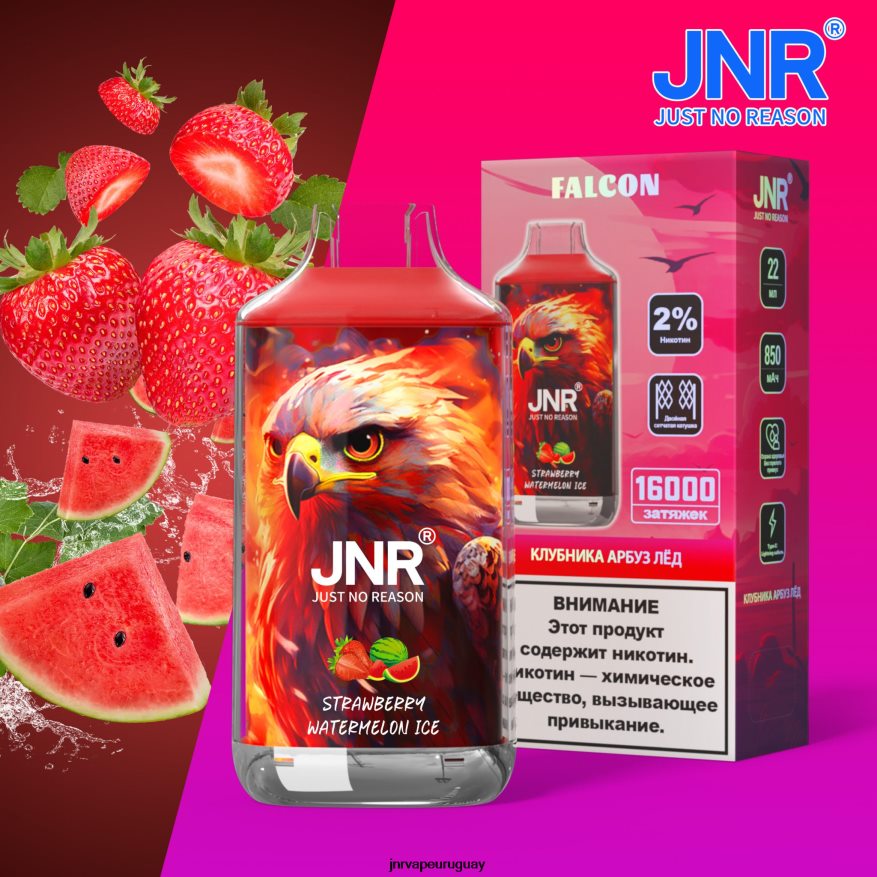 halcón jnr hielo de sandia fresa sin frutas J4NP8T229 -JNR Vape Montevideo