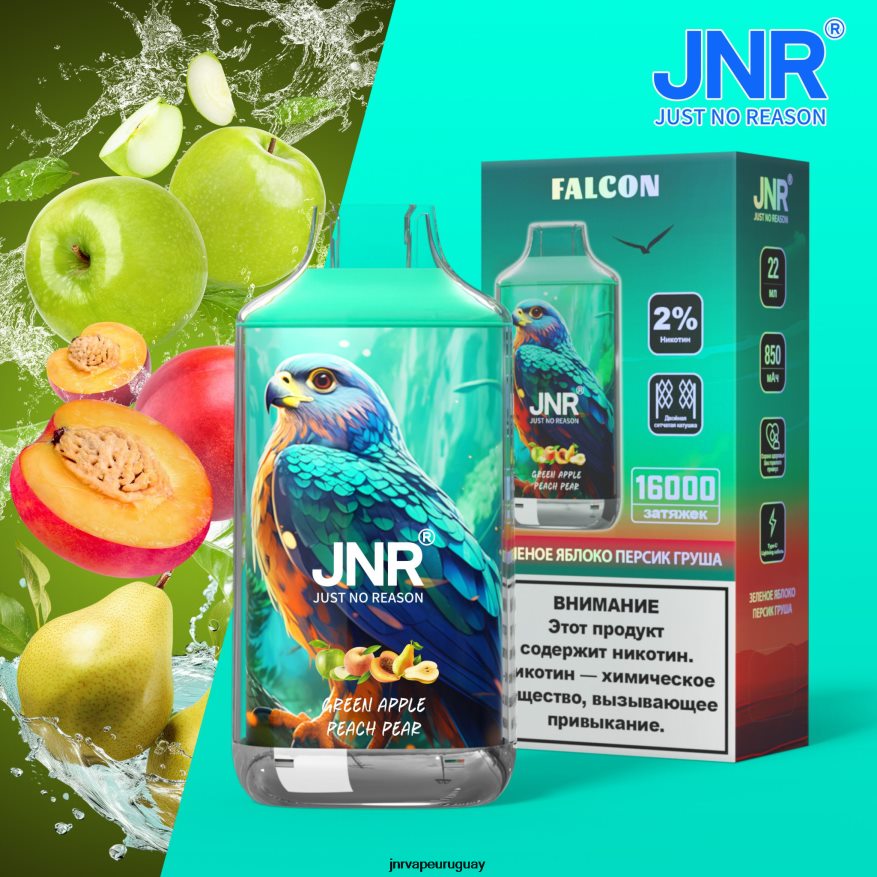 halcón jnr manzana verde durazno pera sin frutas J4NP8T220 -JNR Vape Nicotine Content