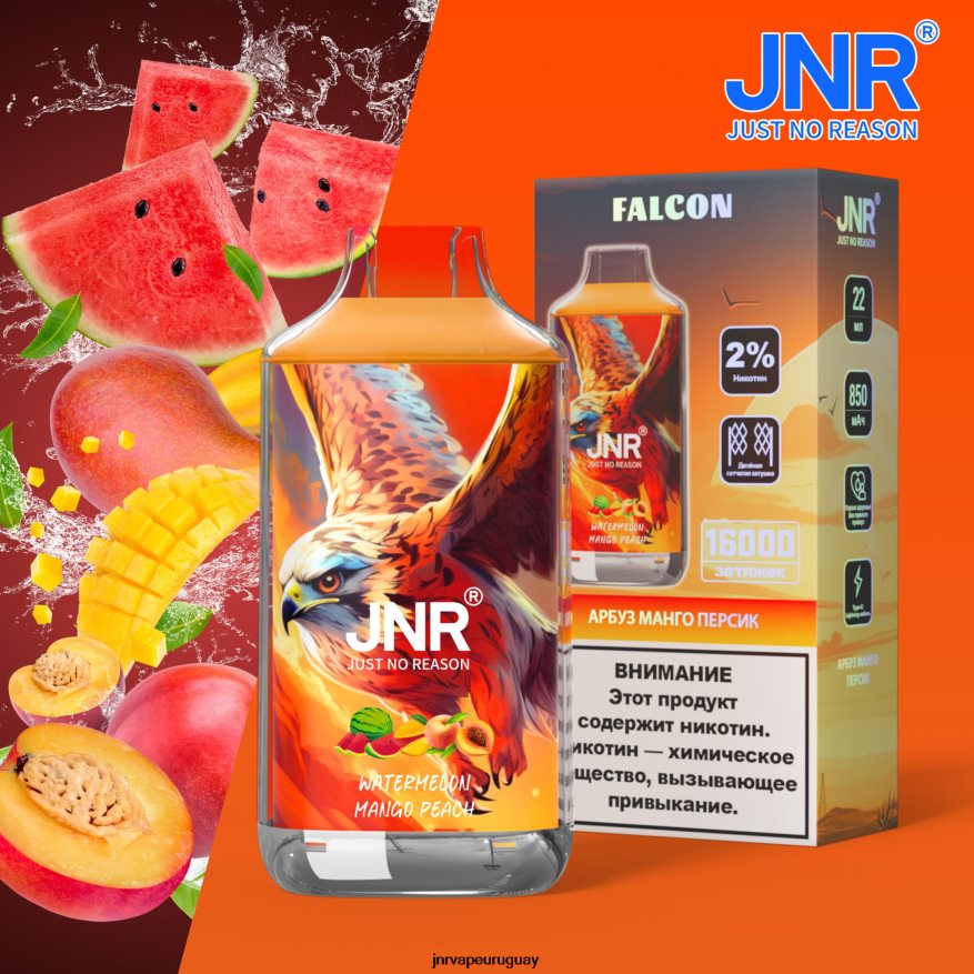 halcón jnr sandia mango durazno sin frutas J4NP8T231 -JNR Vape Review