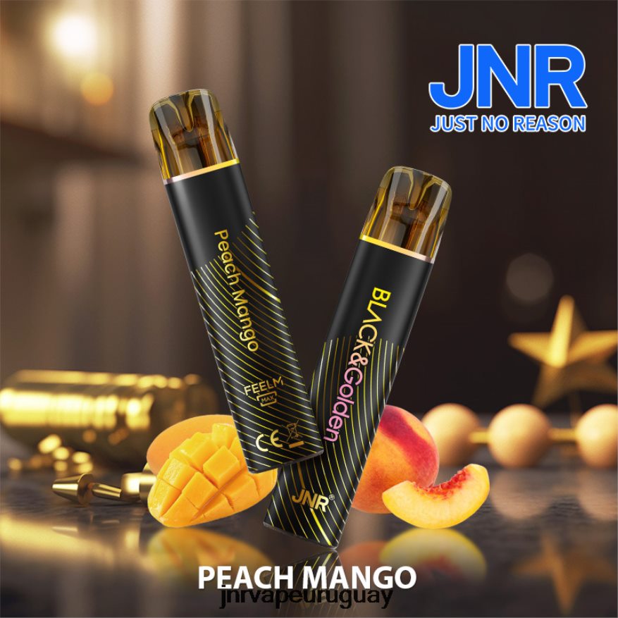 jnr negro y dorado mango durazno J4NP8T279 -JNR Vape Montevideo